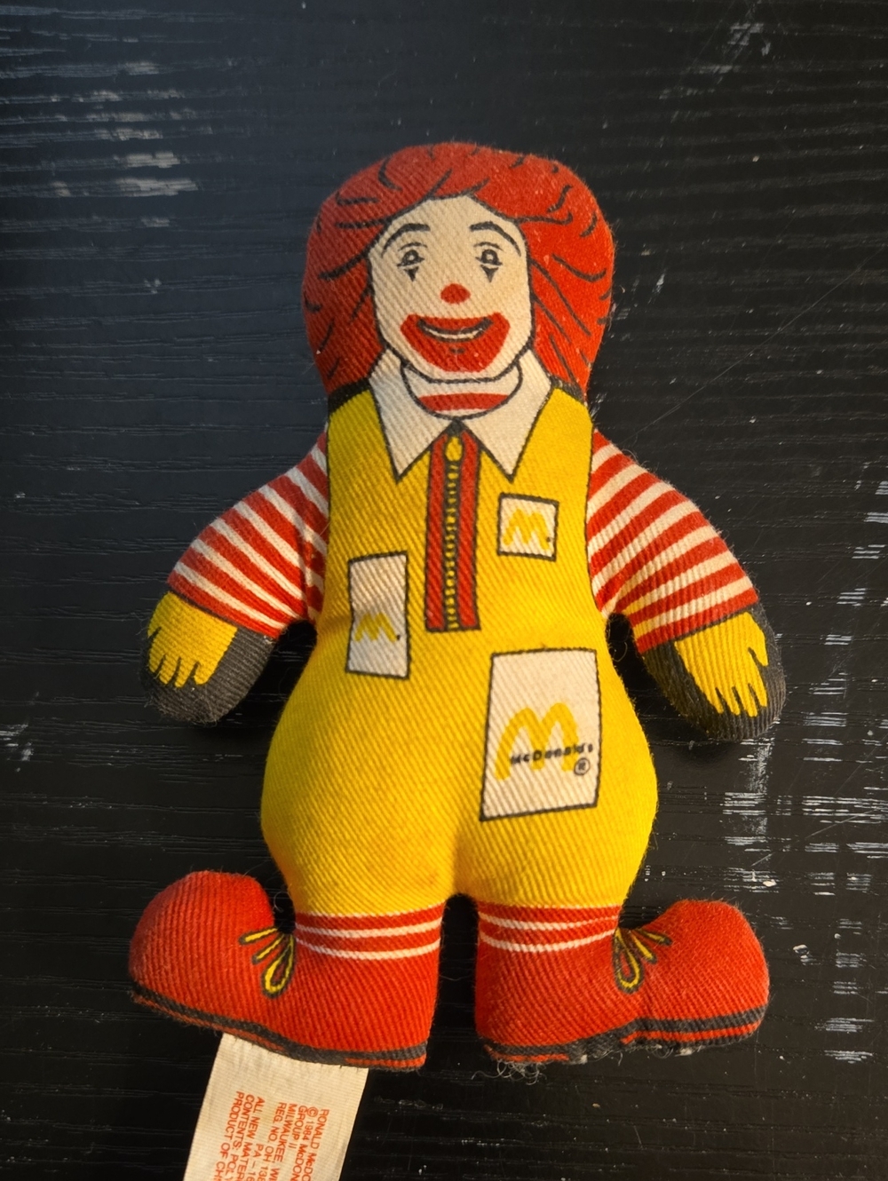 McDonald's Ronald McDonald Plush — Red, Yellow. Mini. 1984